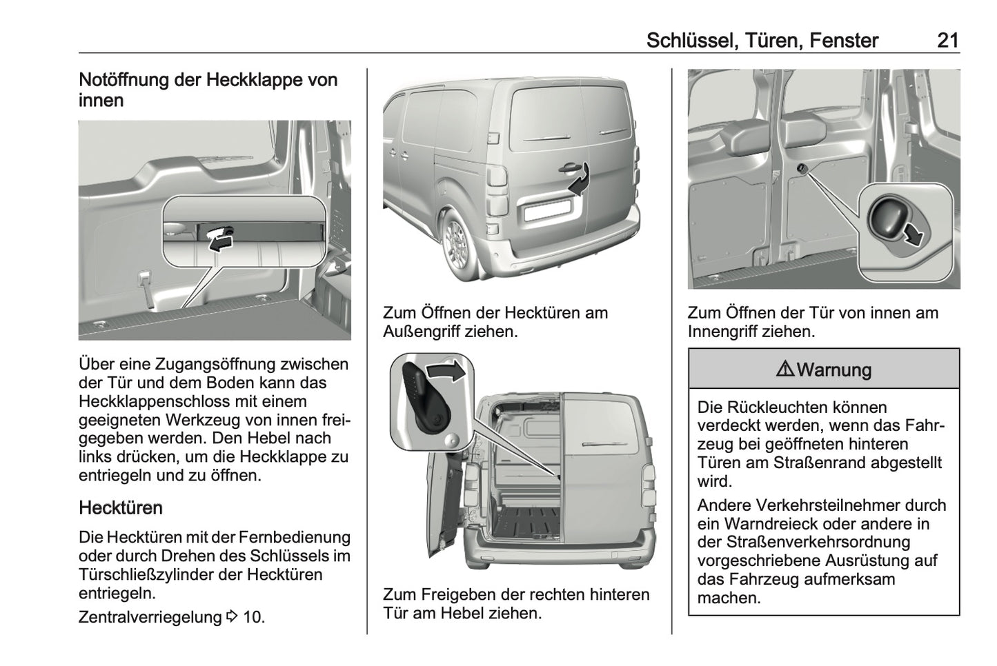 2024-2025 Opel Vivaro Bedienungsanleitung | Deutsch