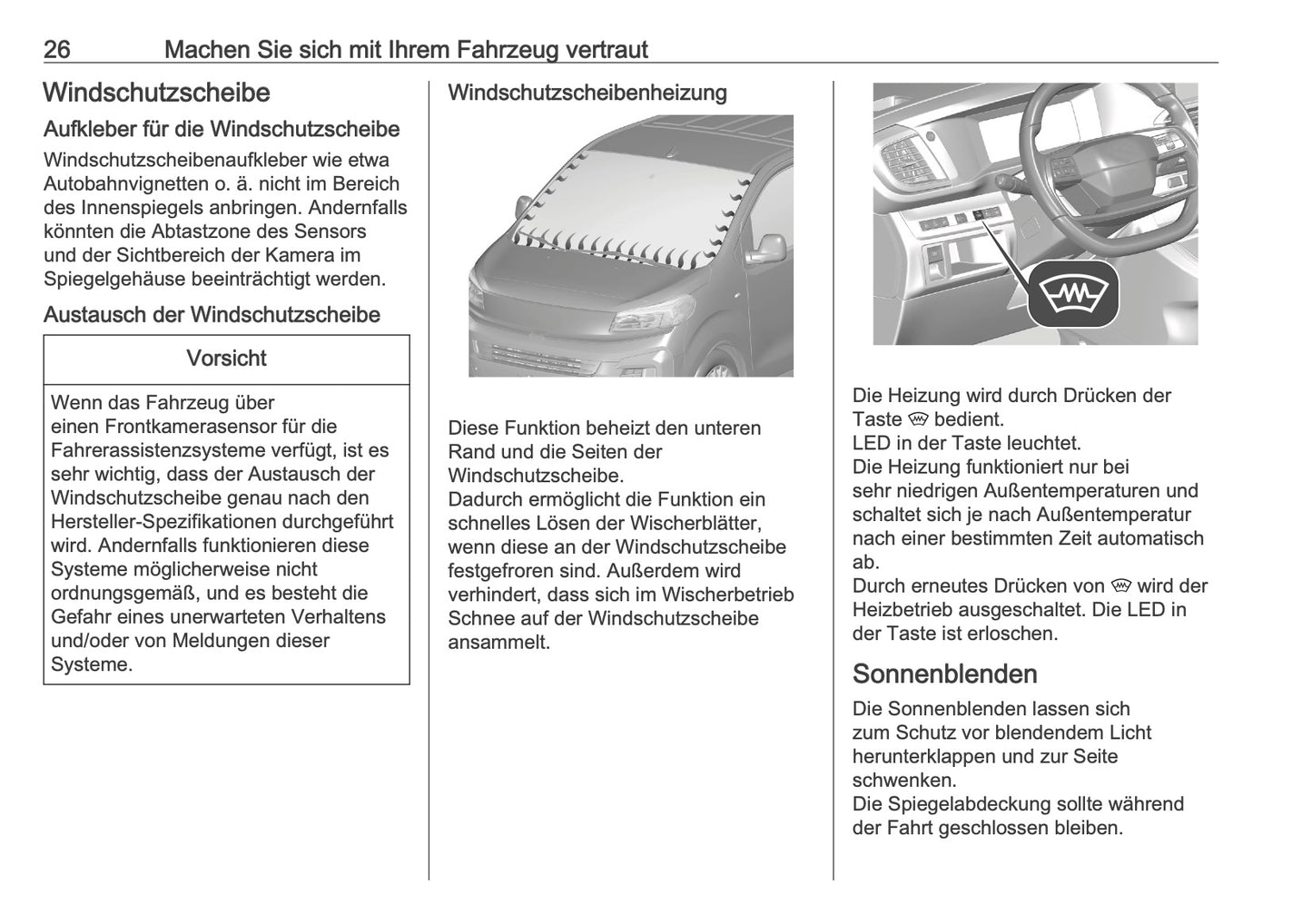 2025-2026 Opel Vivaro Bedienungsanleitung | Deutsch