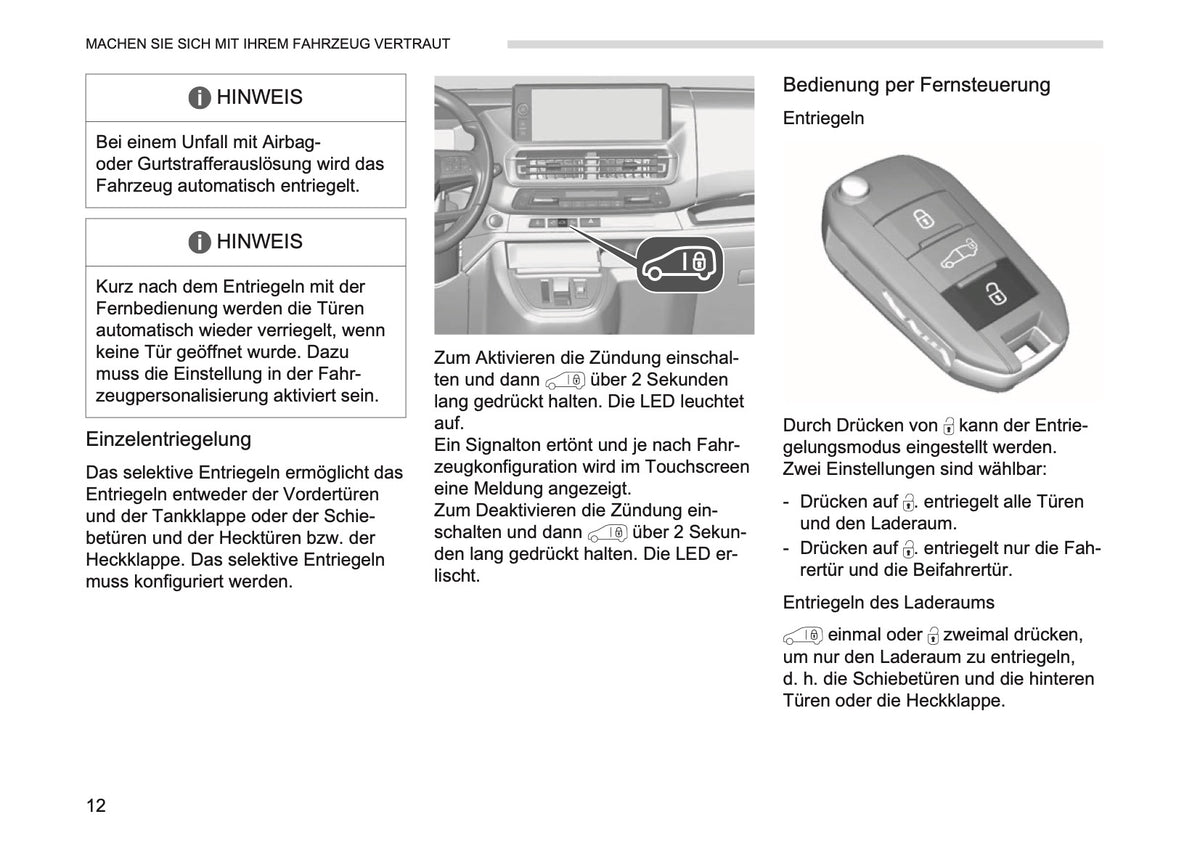 2026 Opel Vivaro Owner's Manual | German