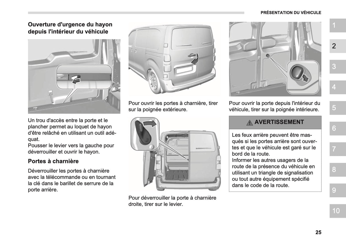 2026 Opel Vivaro Owner's Manual | French