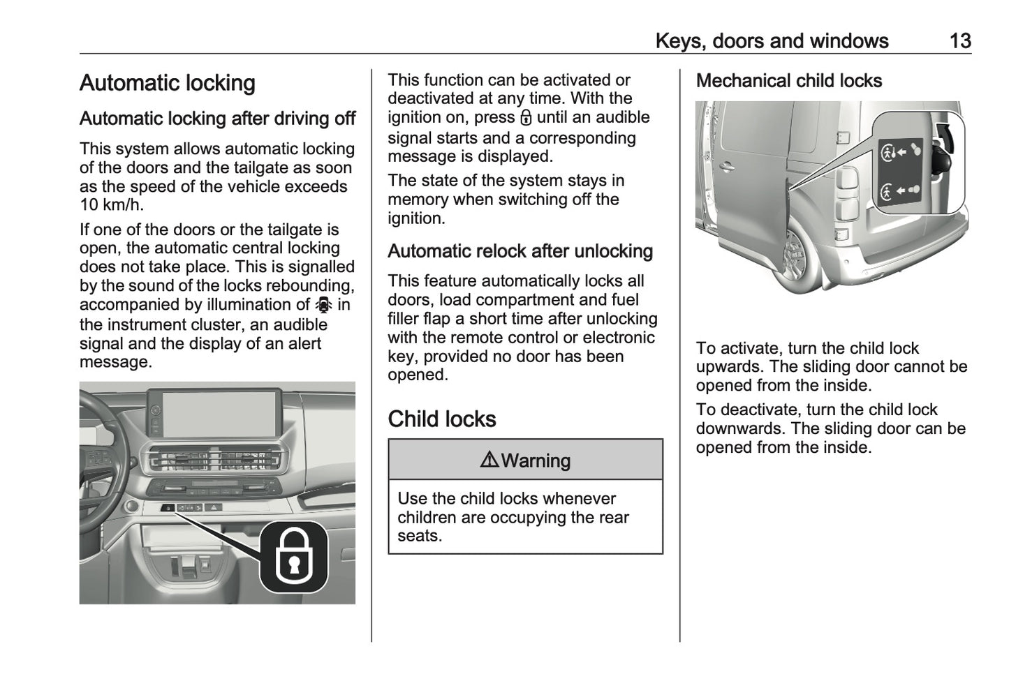 2023-2024 Opel Vivaro Owner's Manual | English