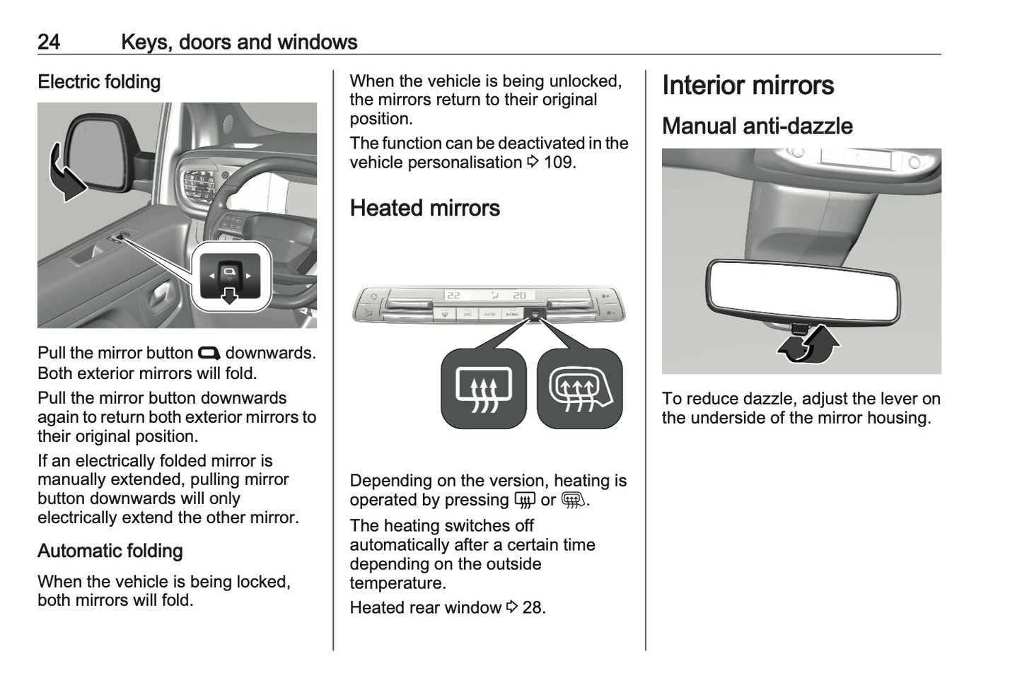 2023-2024 Opel Vivaro Owner's Manual | English