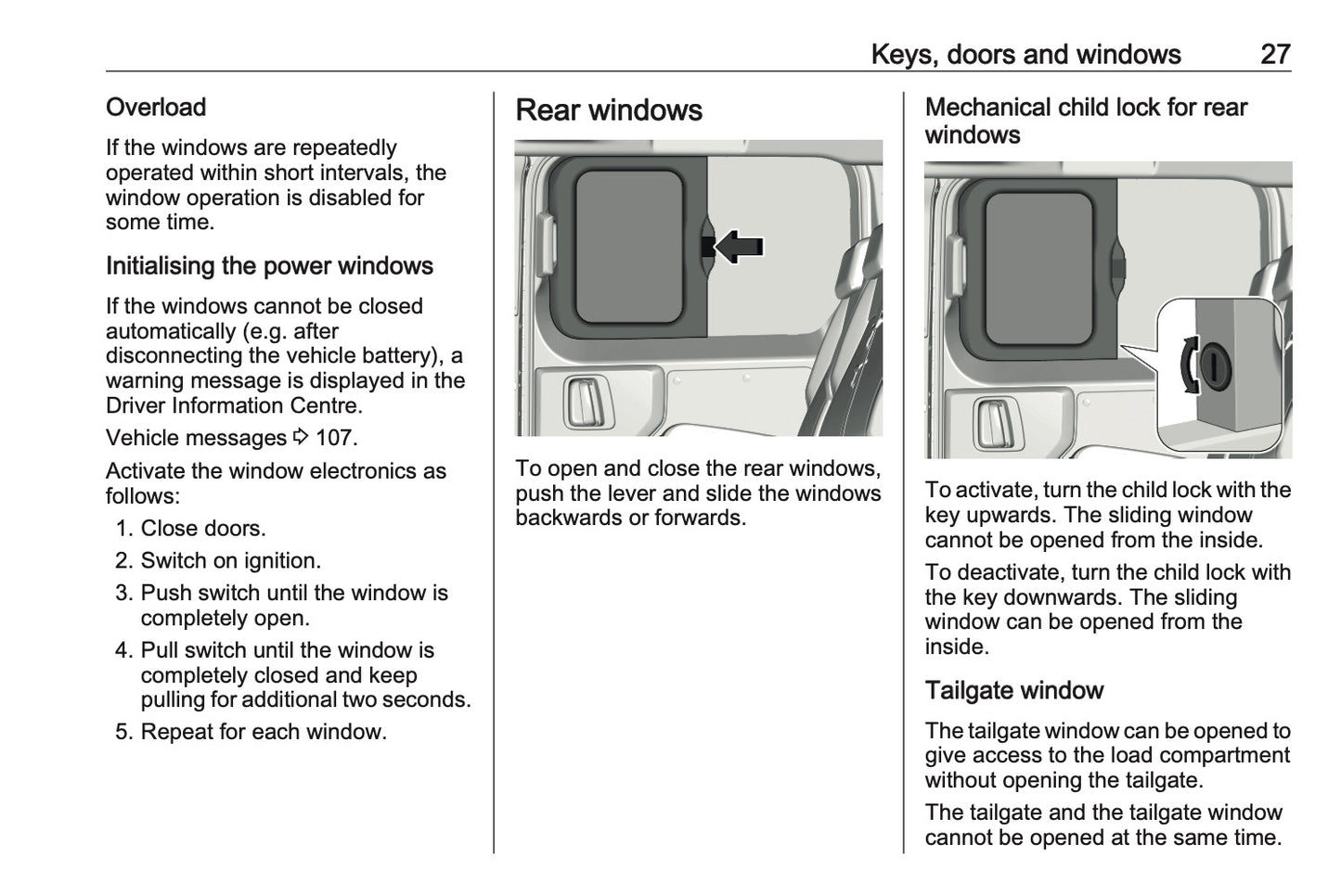 2023-2024 Opel Vivaro Owner's Manual | English