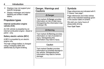 2023-2024 Opel Vivaro Owner's Manual | English