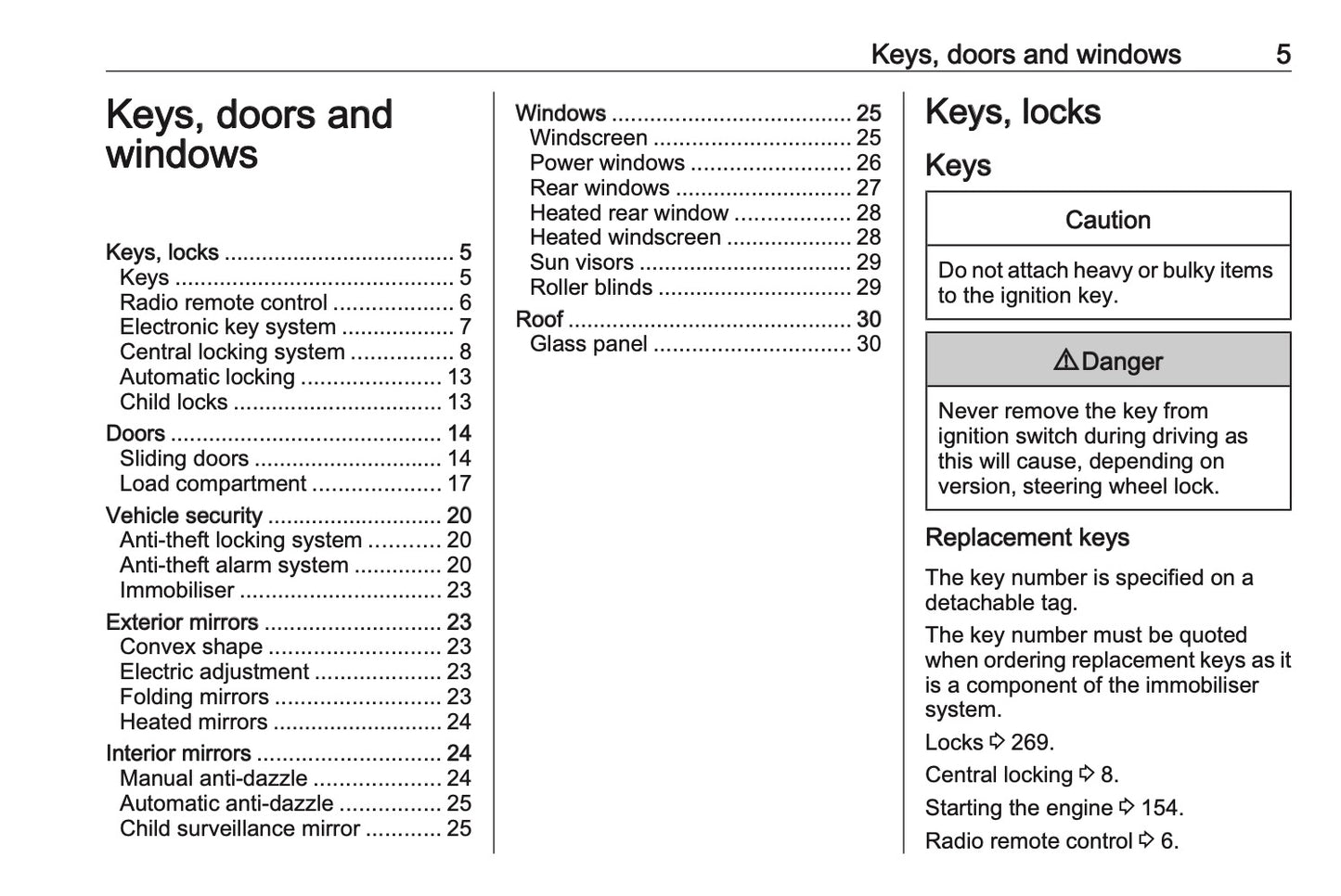 2023-2024 Opel Vivaro Owner's Manual | English