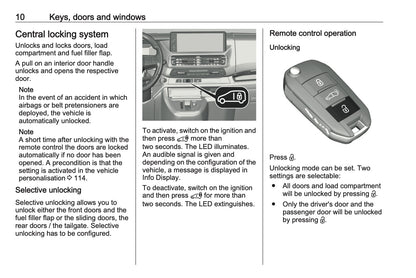 2024-2025 Opel Vivaro Owner's Manual | English