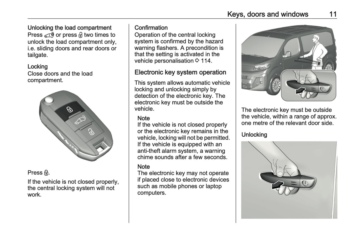 2024-2025 Opel Vivaro Owner's Manual | English