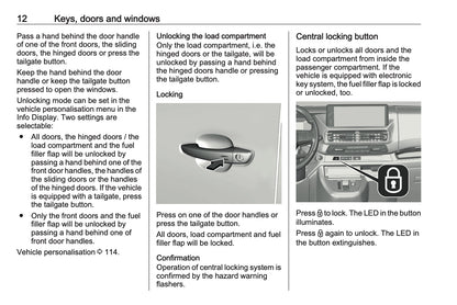 2024-2025 Opel Vivaro Owner's Manual | English