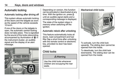 2024-2025 Opel Vivaro Owner's Manual | English