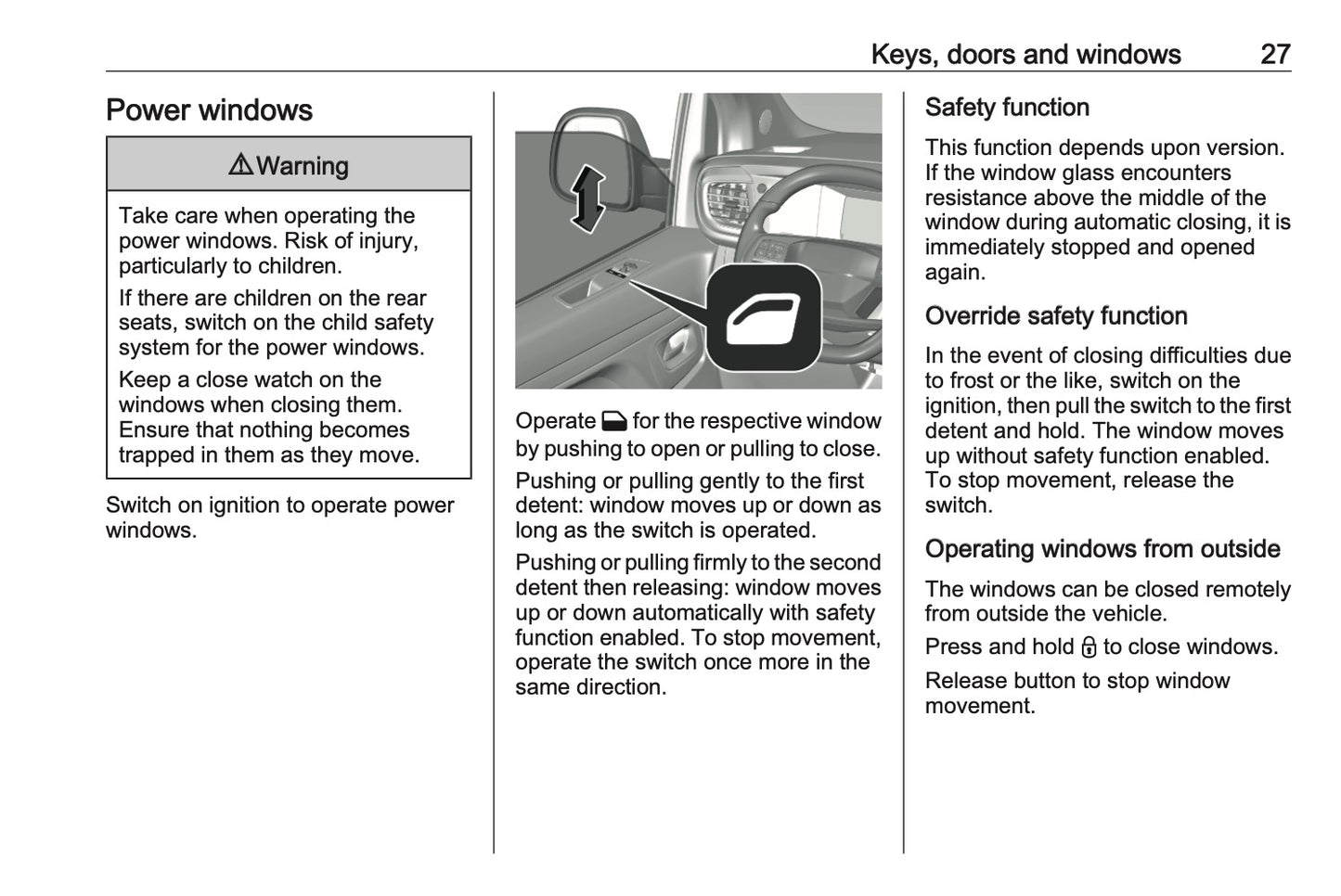 2024-2025 Opel Vivaro Owner's Manual | English