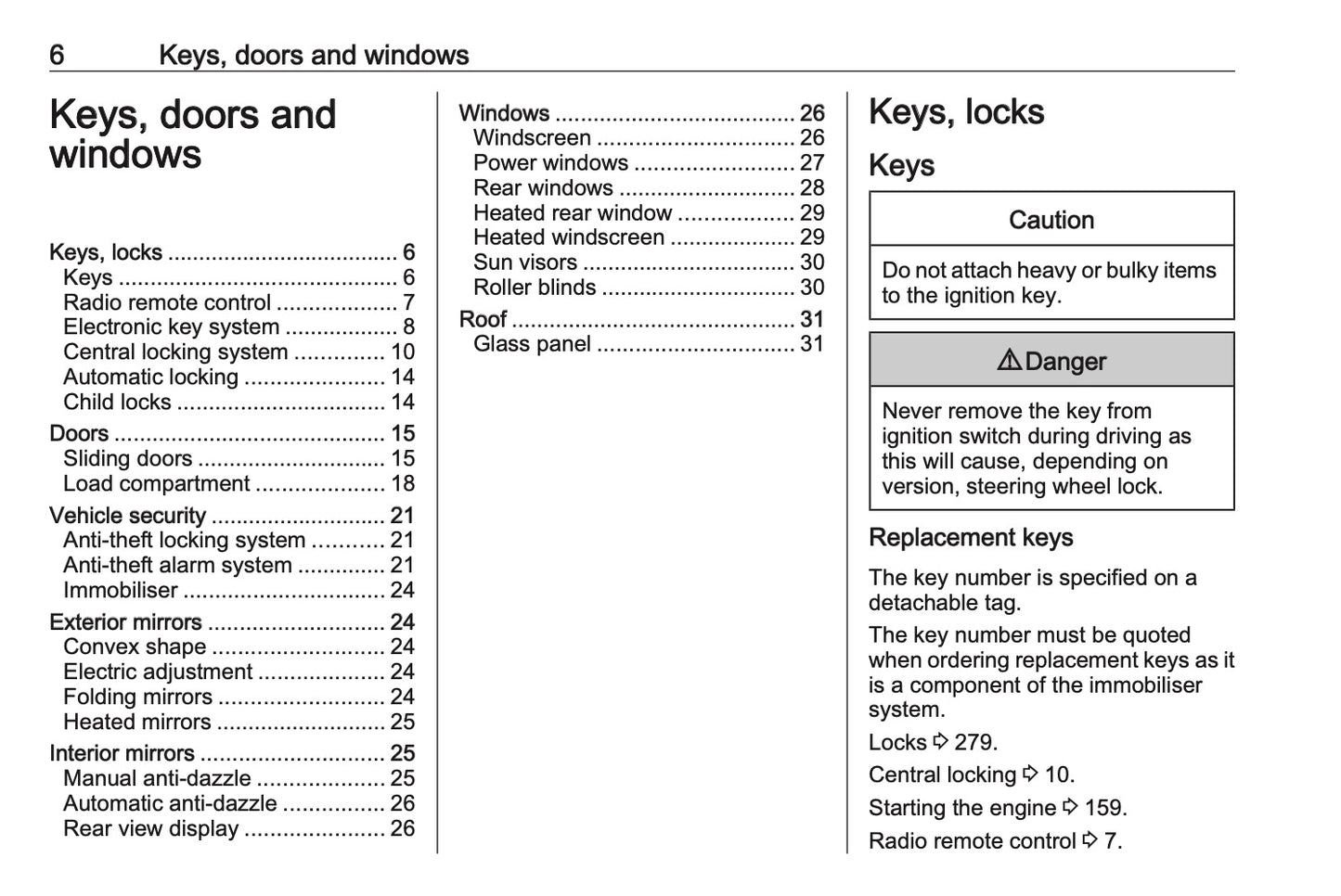 2024-2025 Opel Vivaro Owner's Manual | English