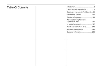 2025-2026 Opel Vivaro Owner's Manual | English