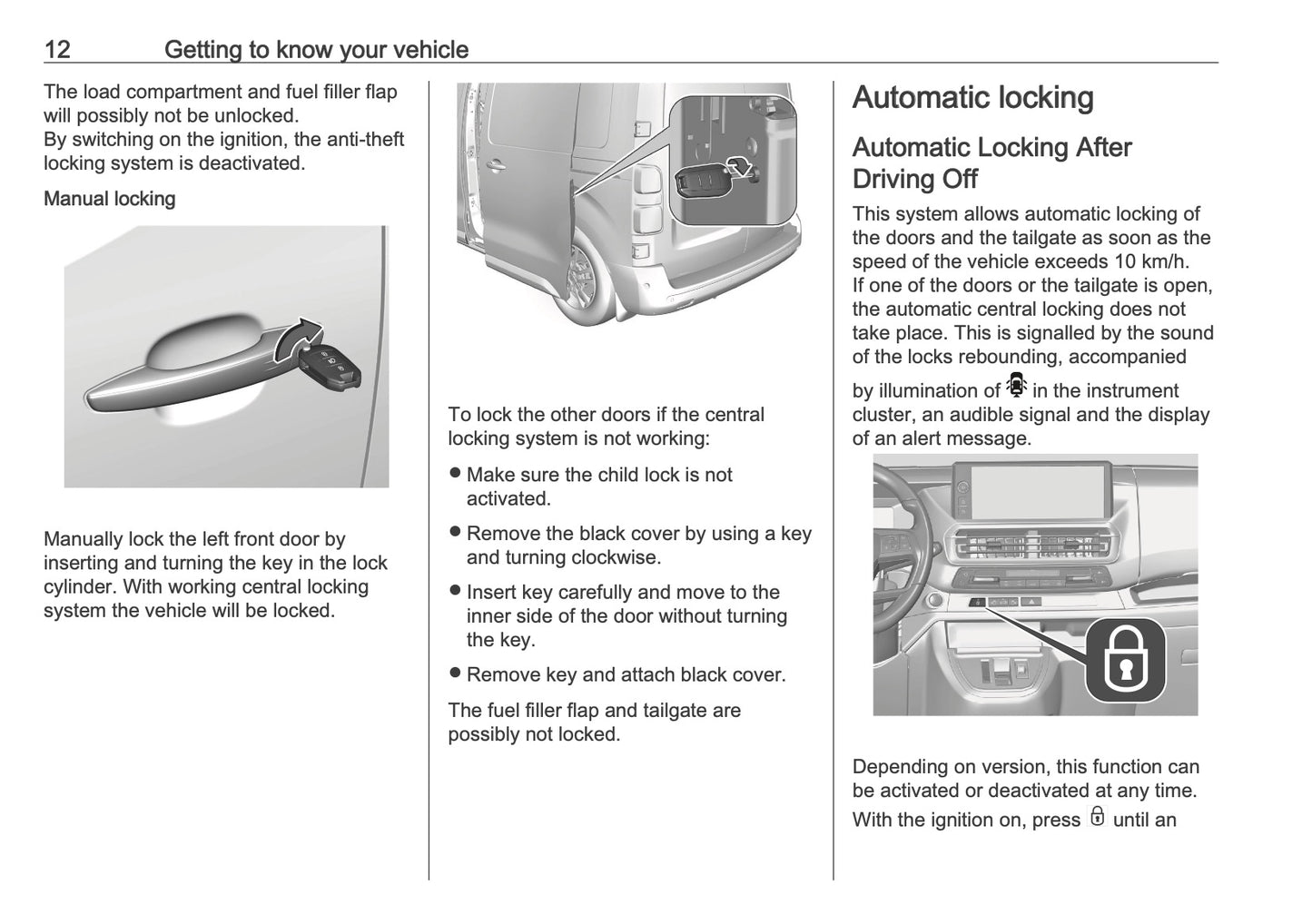 2025-2026 Opel Vivaro Owner's Manual | English
