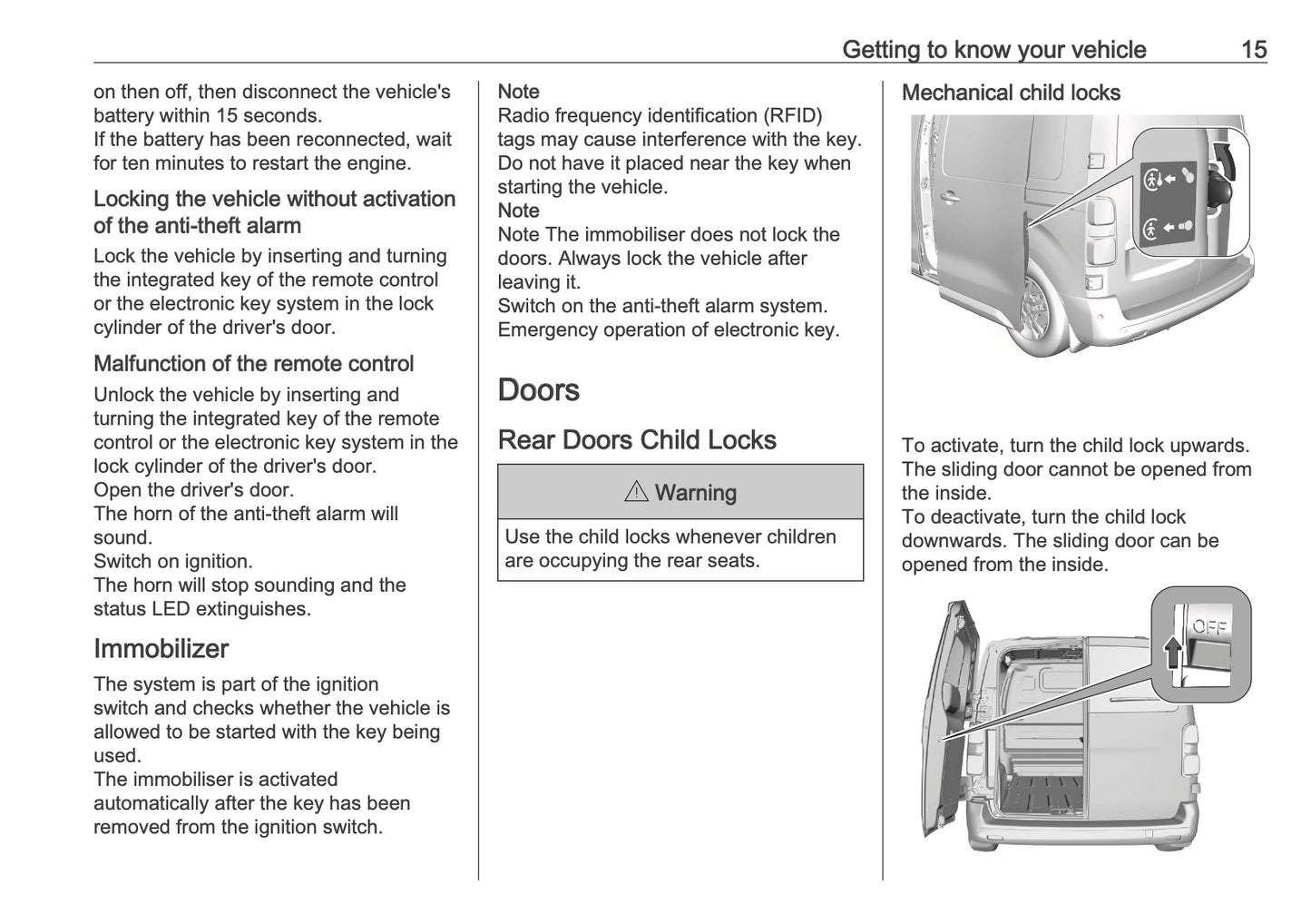 2025-2026 Opel Vivaro Owner's Manual | English