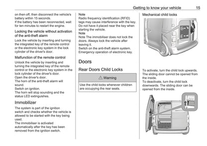 2025-2026 Opel Vivaro Owner's Manual | English