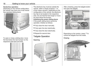2025-2026 Opel Vivaro Owner's Manual | English