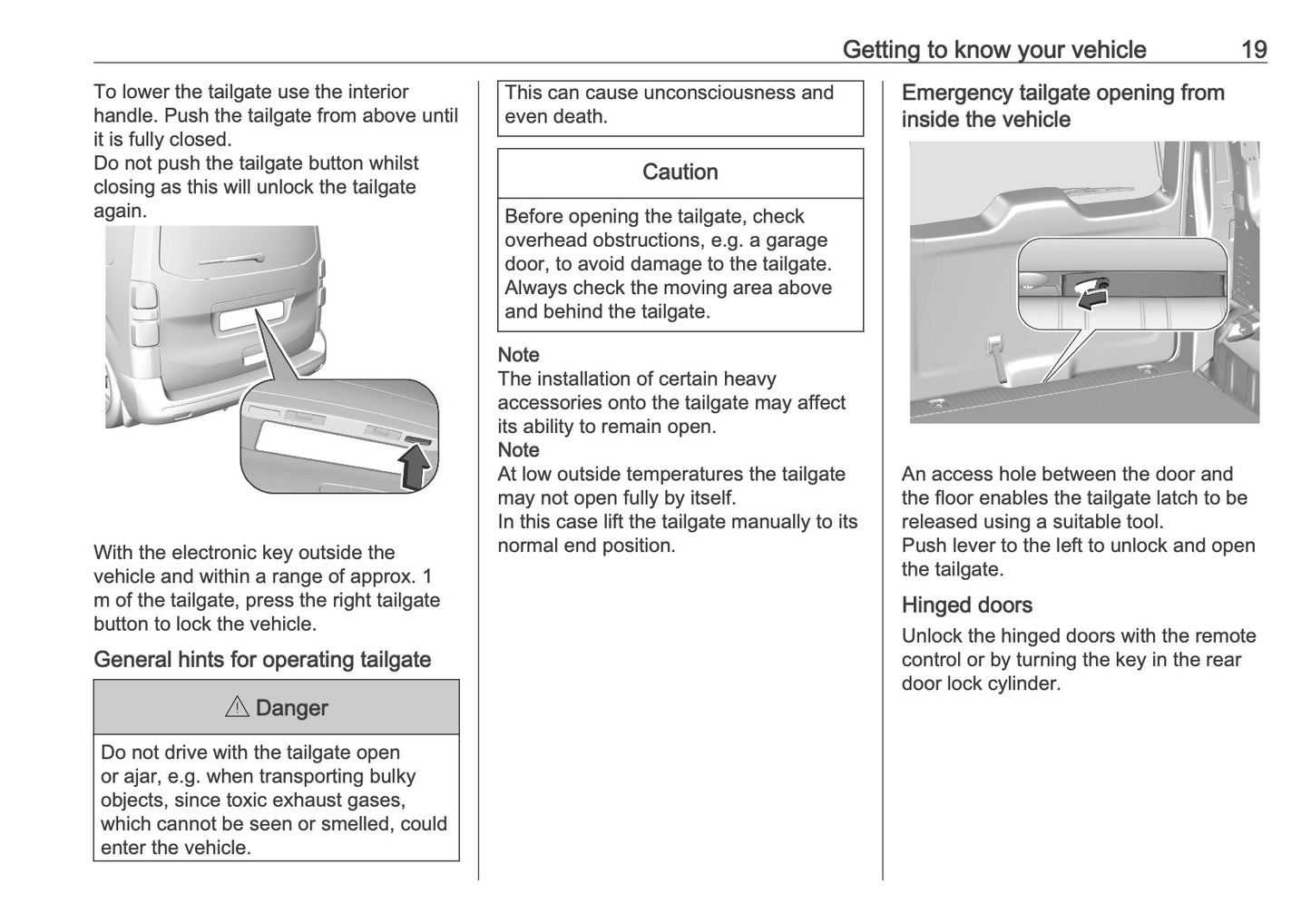 2025-2026 Opel Vivaro Owner's Manual | English
