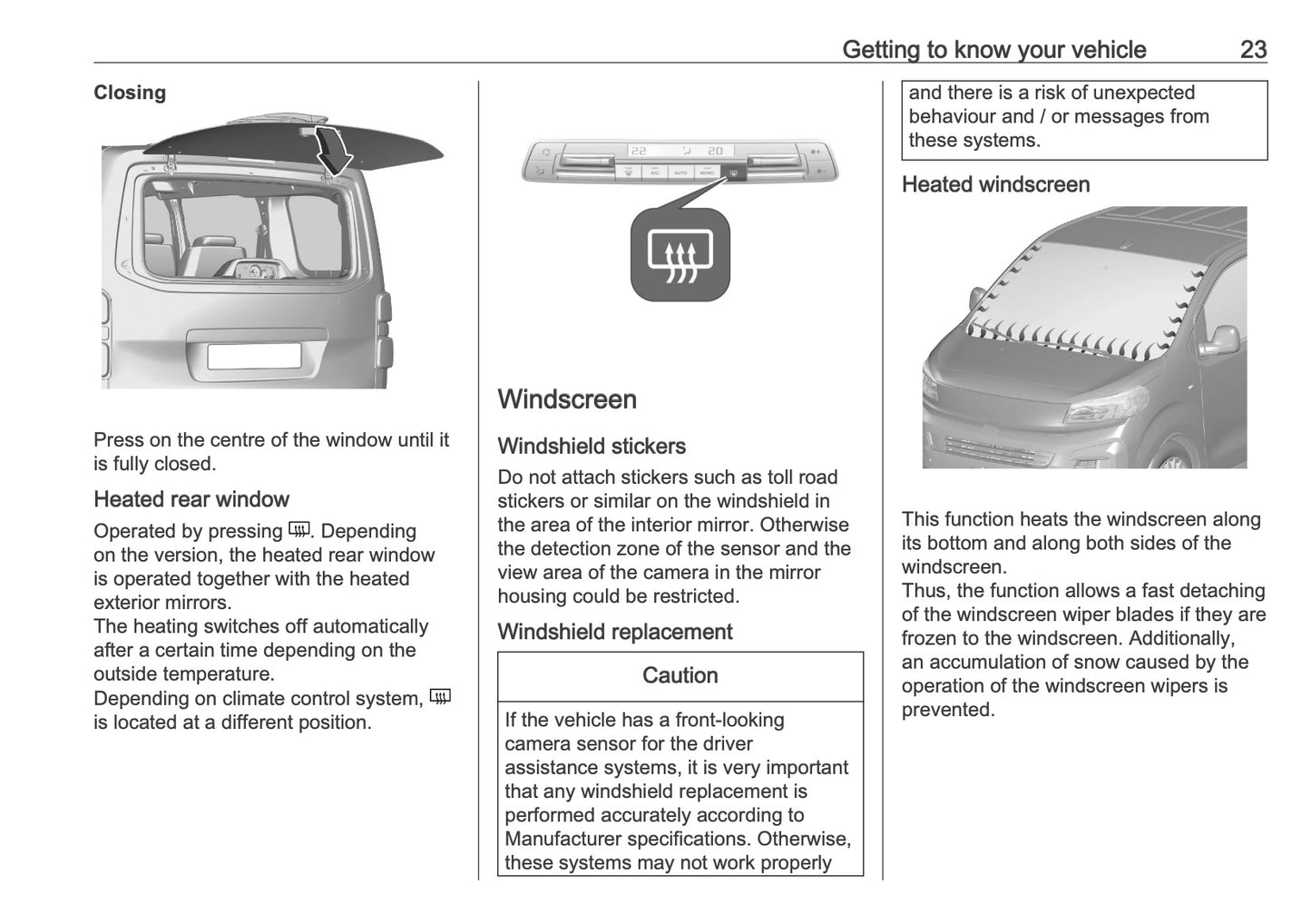 2025-2026 Opel Vivaro Owner's Manual | English