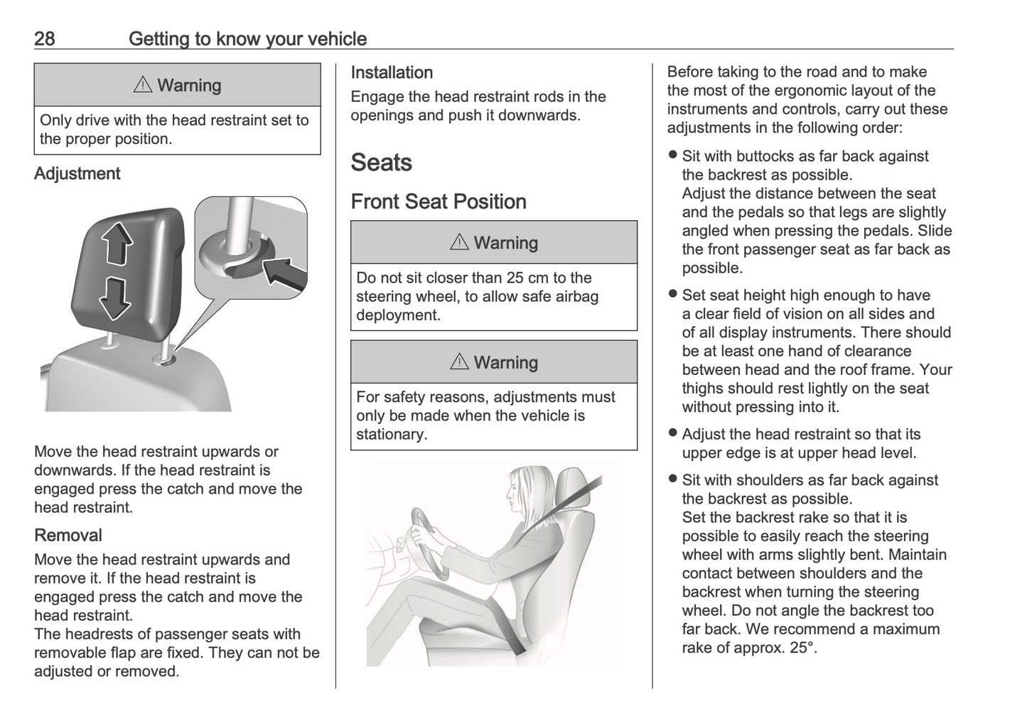 2025-2026 Opel Vivaro Owner's Manual | English