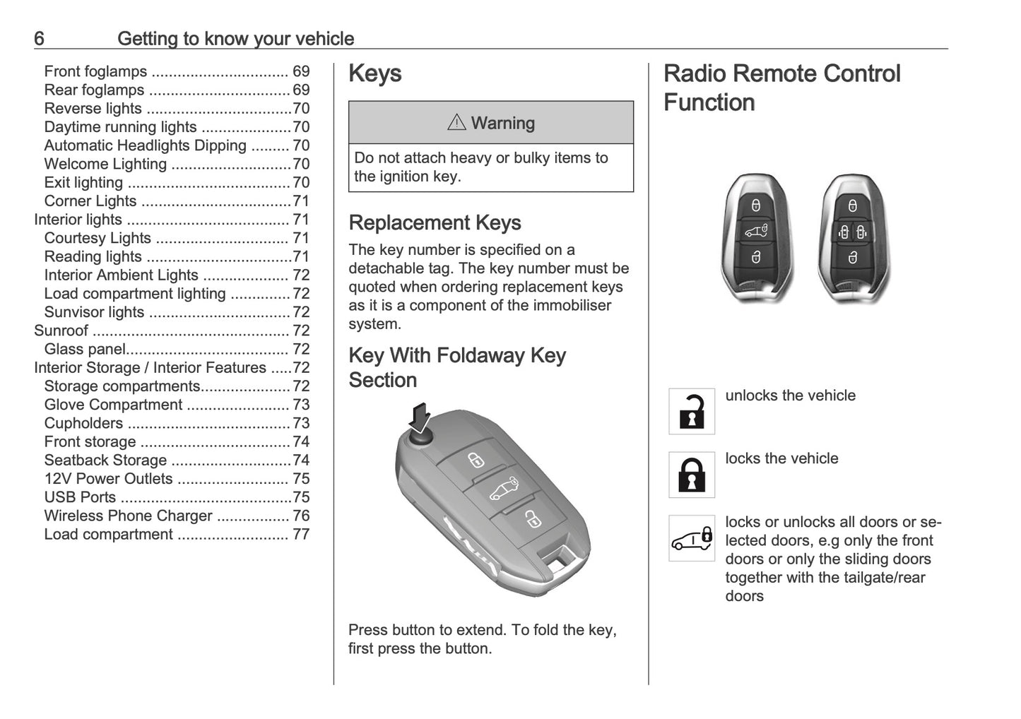 2025-2026 Opel Vivaro Owner's Manual | English