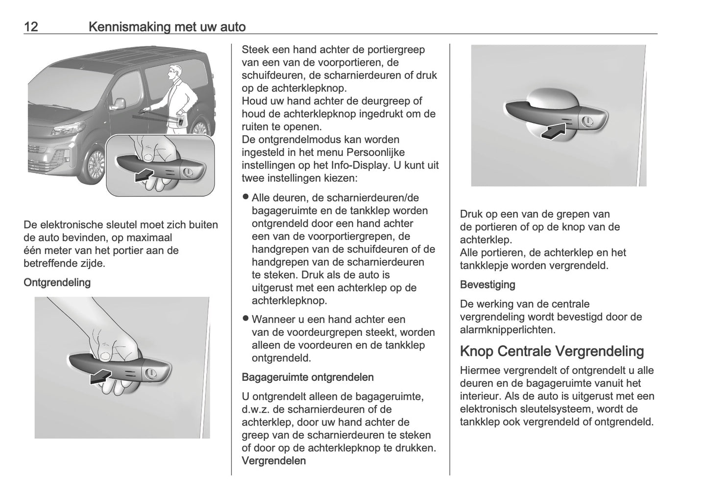 2025-2026 Opel Vivaro Owner's Manual | Dutch