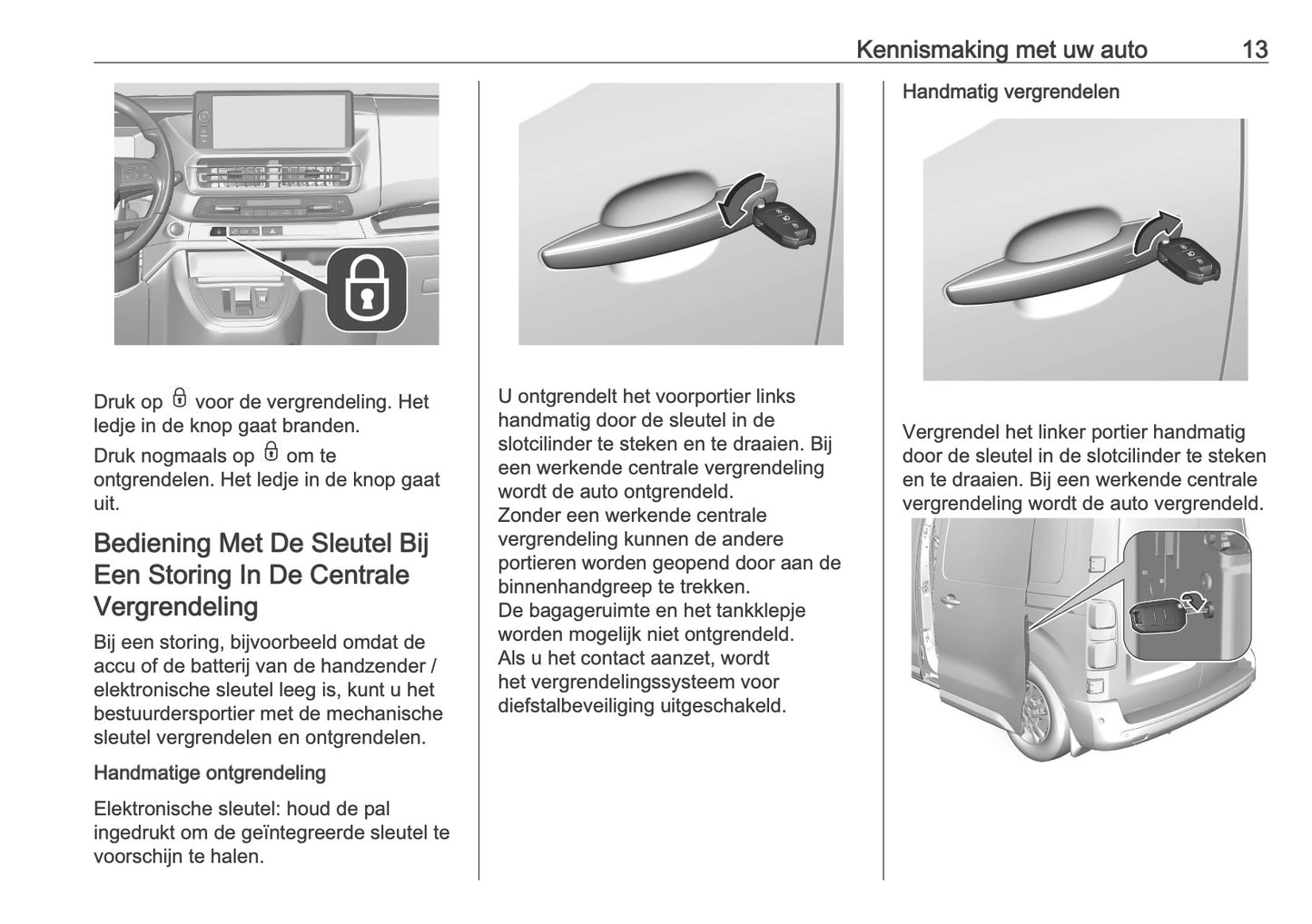 2025-2026 Opel Vivaro Owner's Manual | Dutch