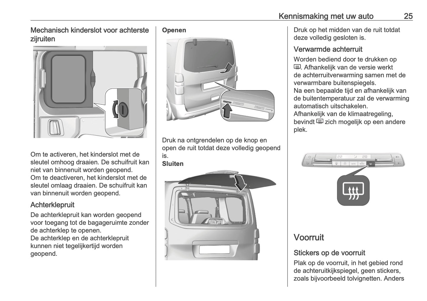2025-2026 Opel Vivaro Owner's Manual | Dutch