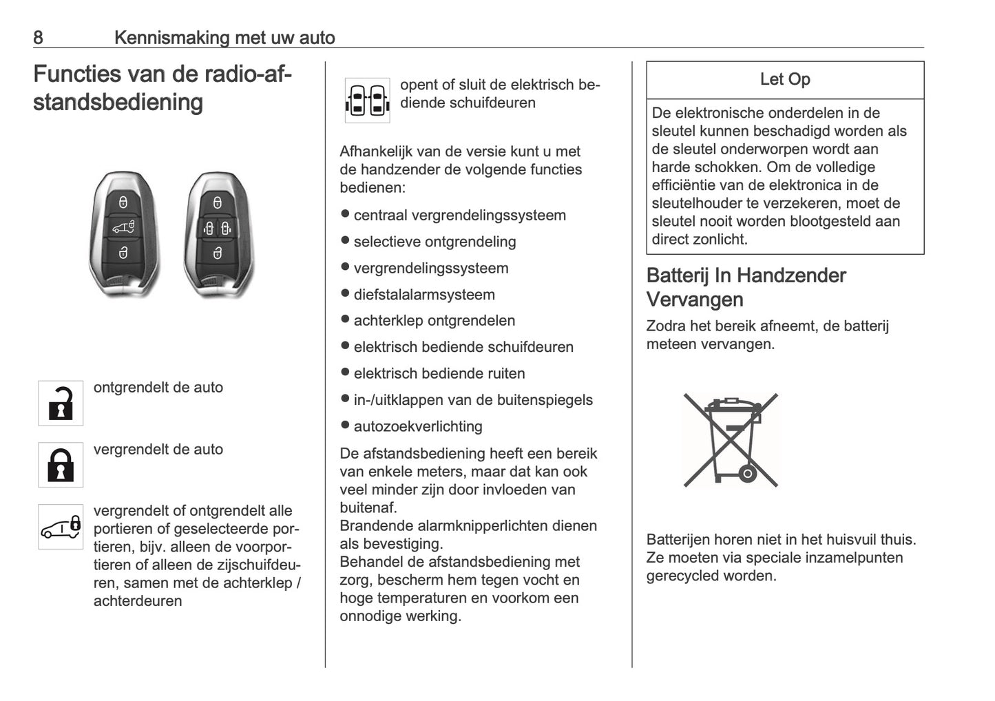 2025-2026 Opel Vivaro Owner's Manual | Dutch