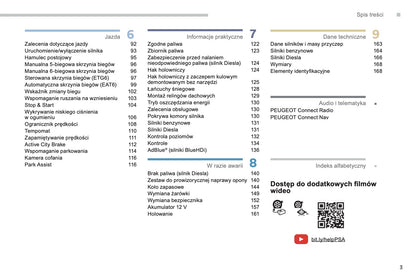 2018 Peugeot 2008 Owner's Manual | Polish