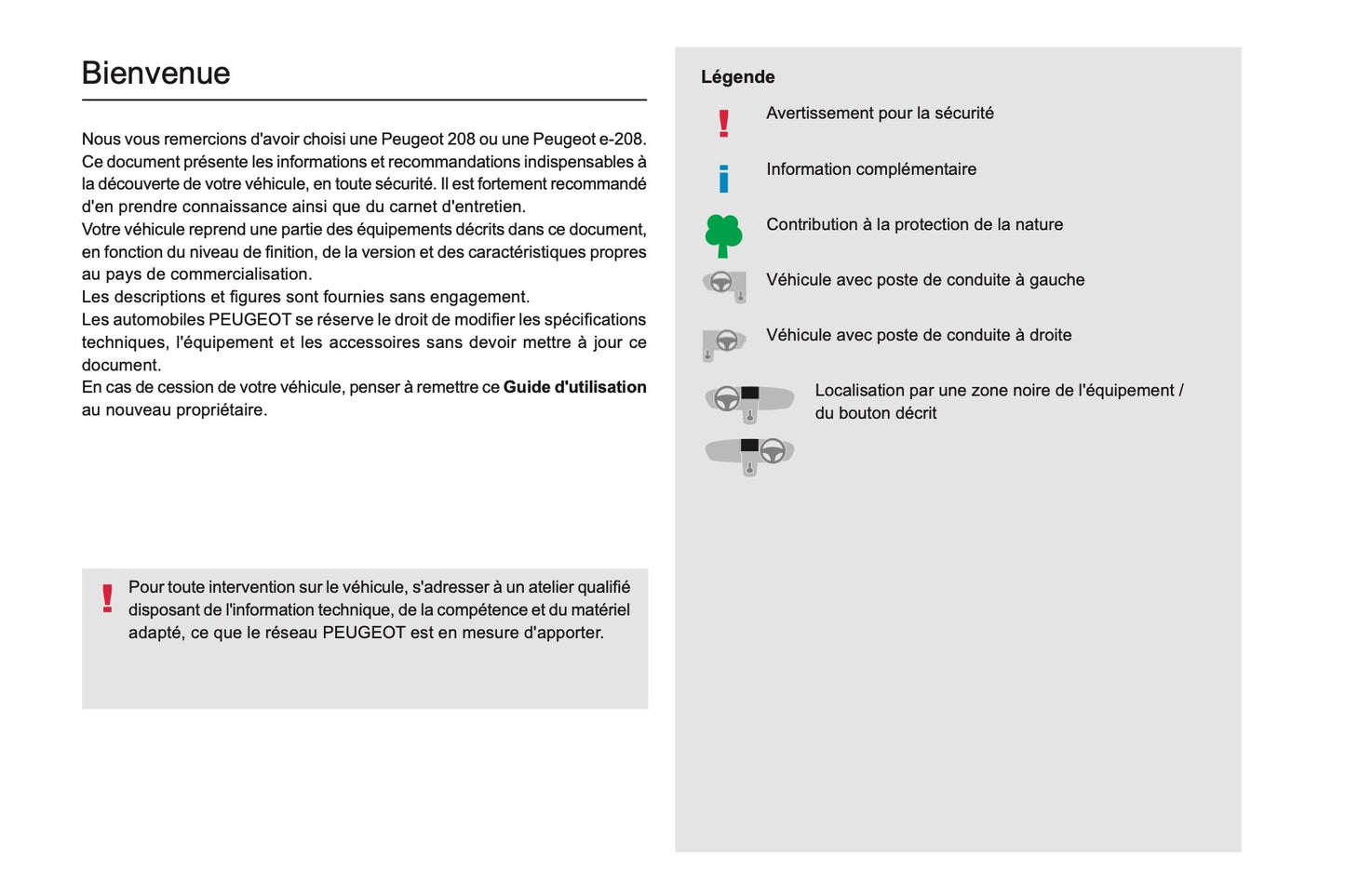 2020-2023 Peugeot 208 Owner's Manual | French