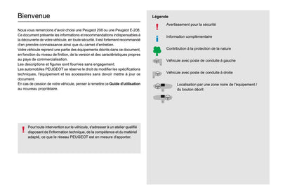 2023-2024 Peugeot 208/e-208 Owner's Manual | French