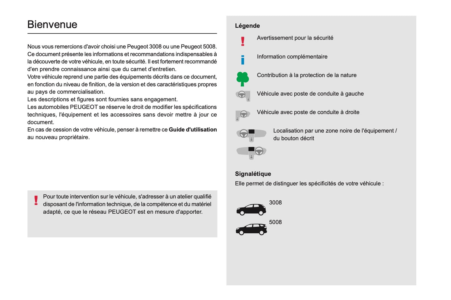 2022-2023 Peugeot 3008/5008 Owner's Manual | French
