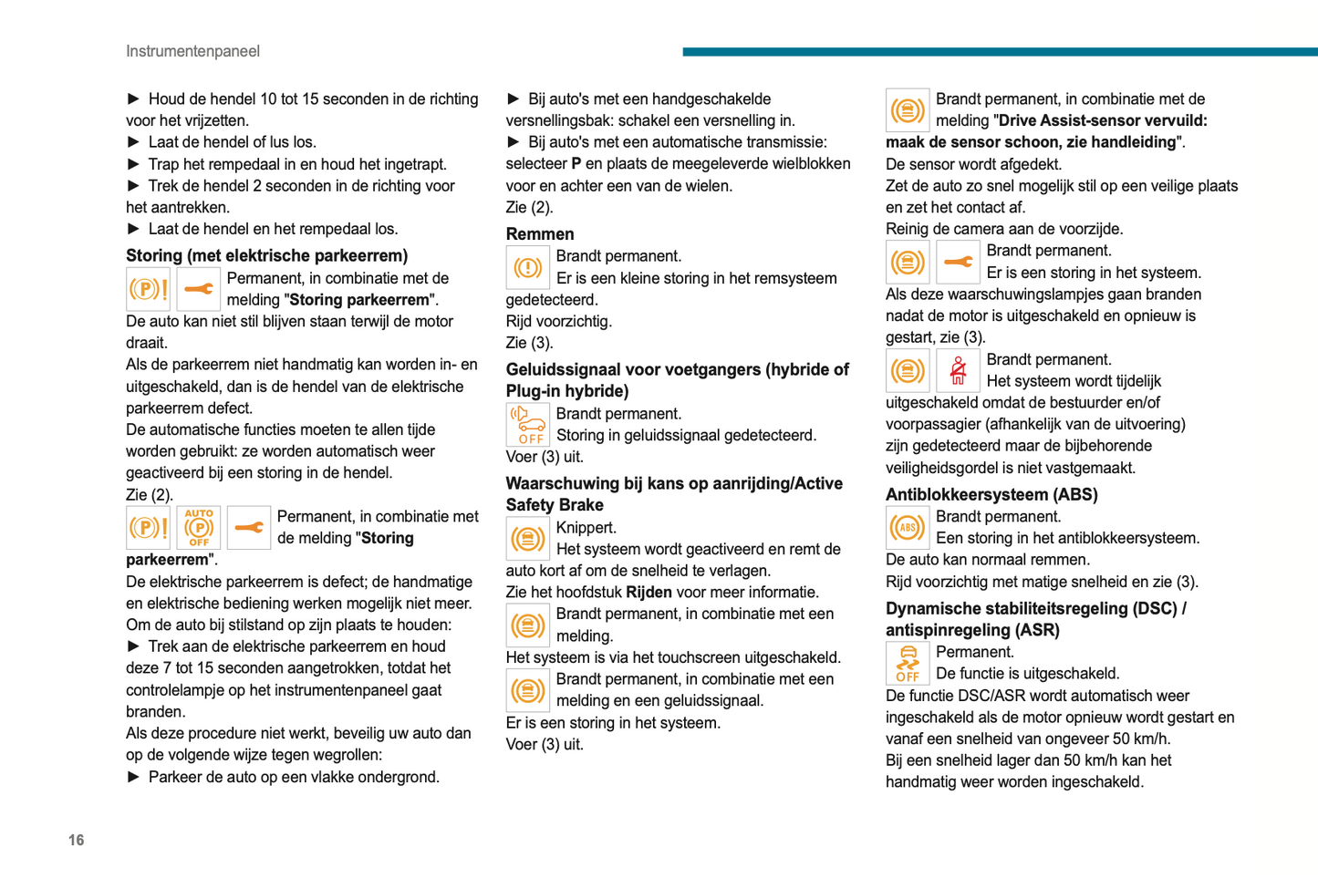 2023-2024 Peugeot 3008/5008 Owner's Manual | Dutch