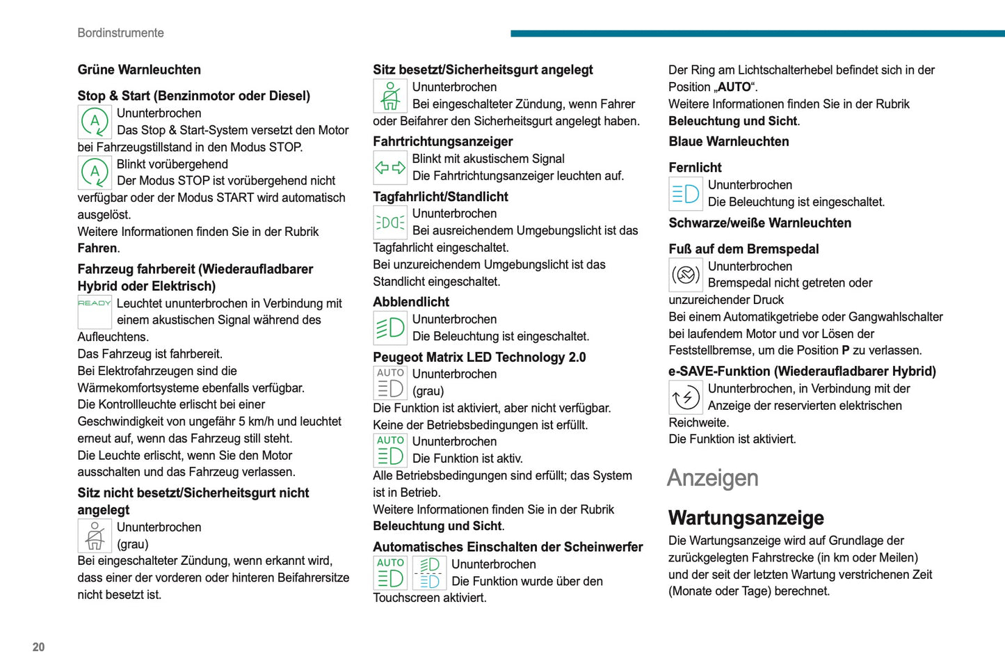 2023-2025 Peugeot 308/308 SW Owner's Manual | German