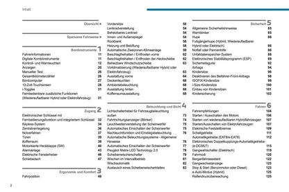2023-2025 Peugeot 308/308 SW Owner's Manual | German
