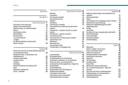 2022-2023 Peugeot 308/308 SW Owner's Manual | Dutch