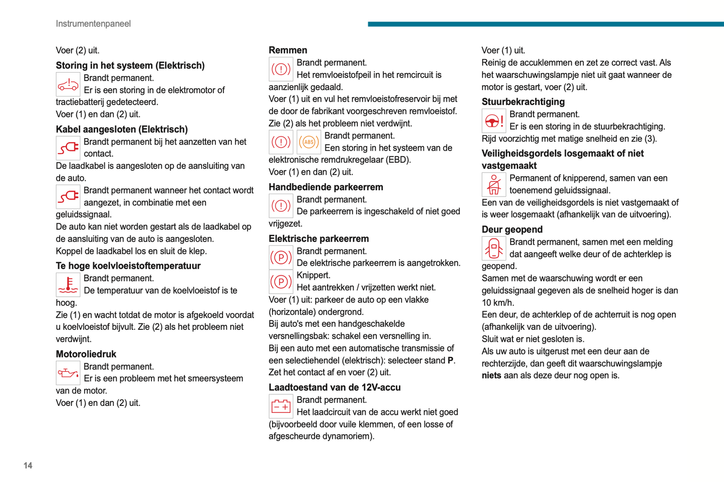 2024 Peugeot Rifter/e-Rifter/Partner/e-Partner Owner's Manual | Dutch