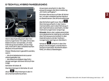 2025-2026 Renault Arkana Bedienungsanleitung | Deutsch