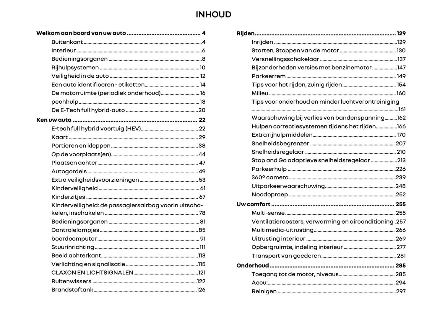 2025-2026 Renault Arkana Owner's Manual | Dutch