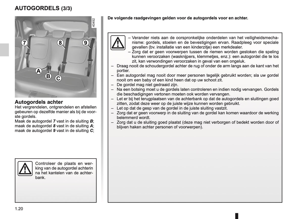 2016-2017 Renault Captur Owner's Manual | Dutch