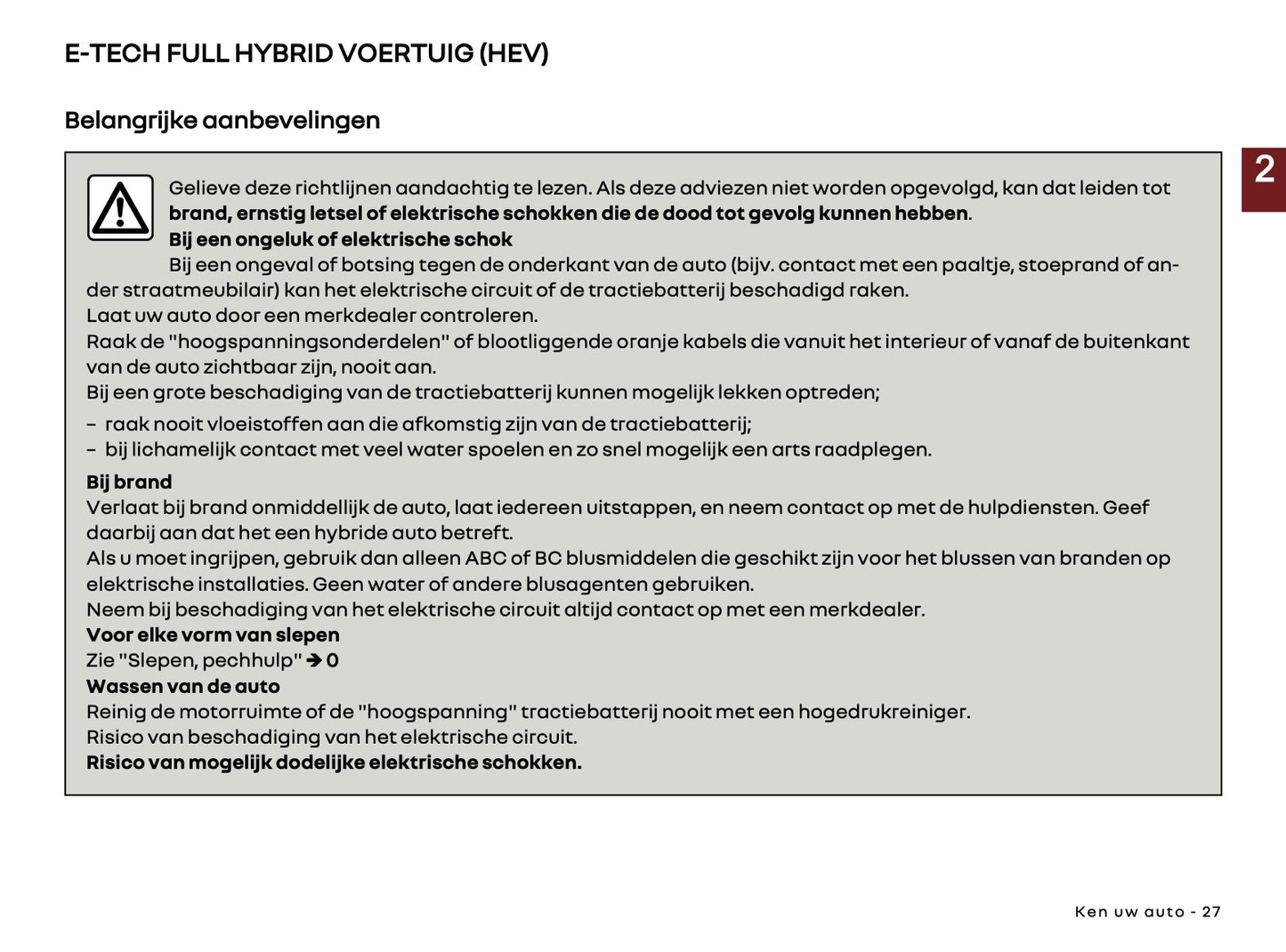 2026 Renault Espace Owner's Manual | Dutch