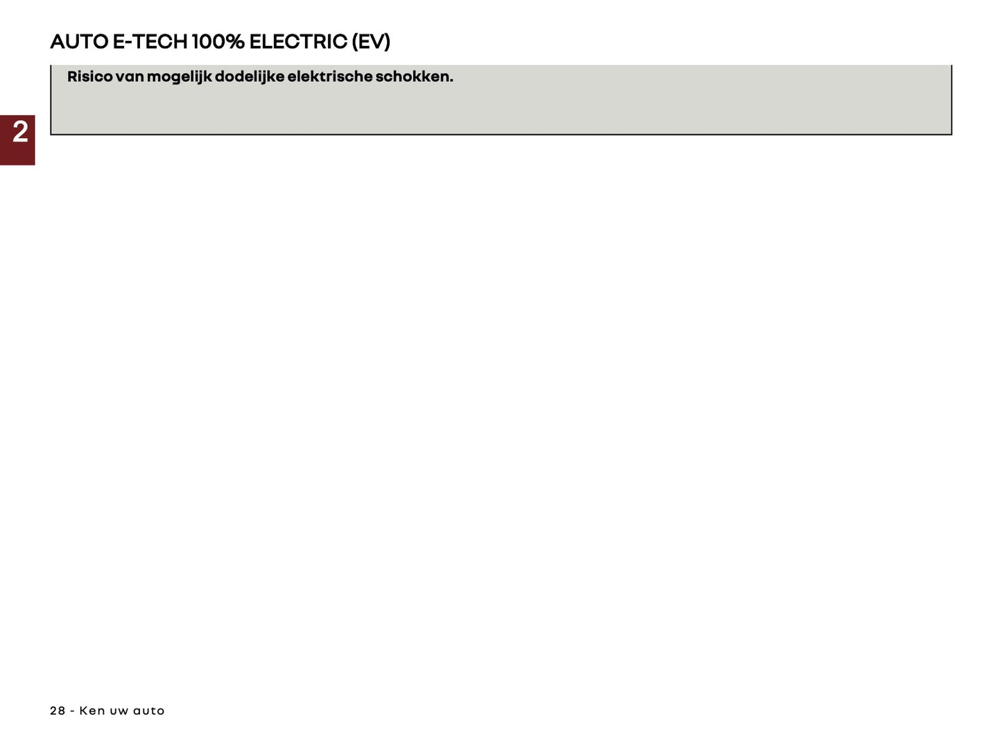 2025-2026 Renault Megane E-Tech Electric Owner's Manual | Dutch