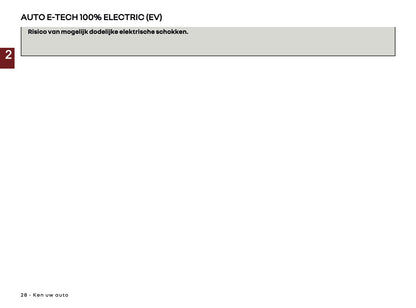 2025-2026 Renault Megane E-Tech Electric Owner's Manual | Dutch