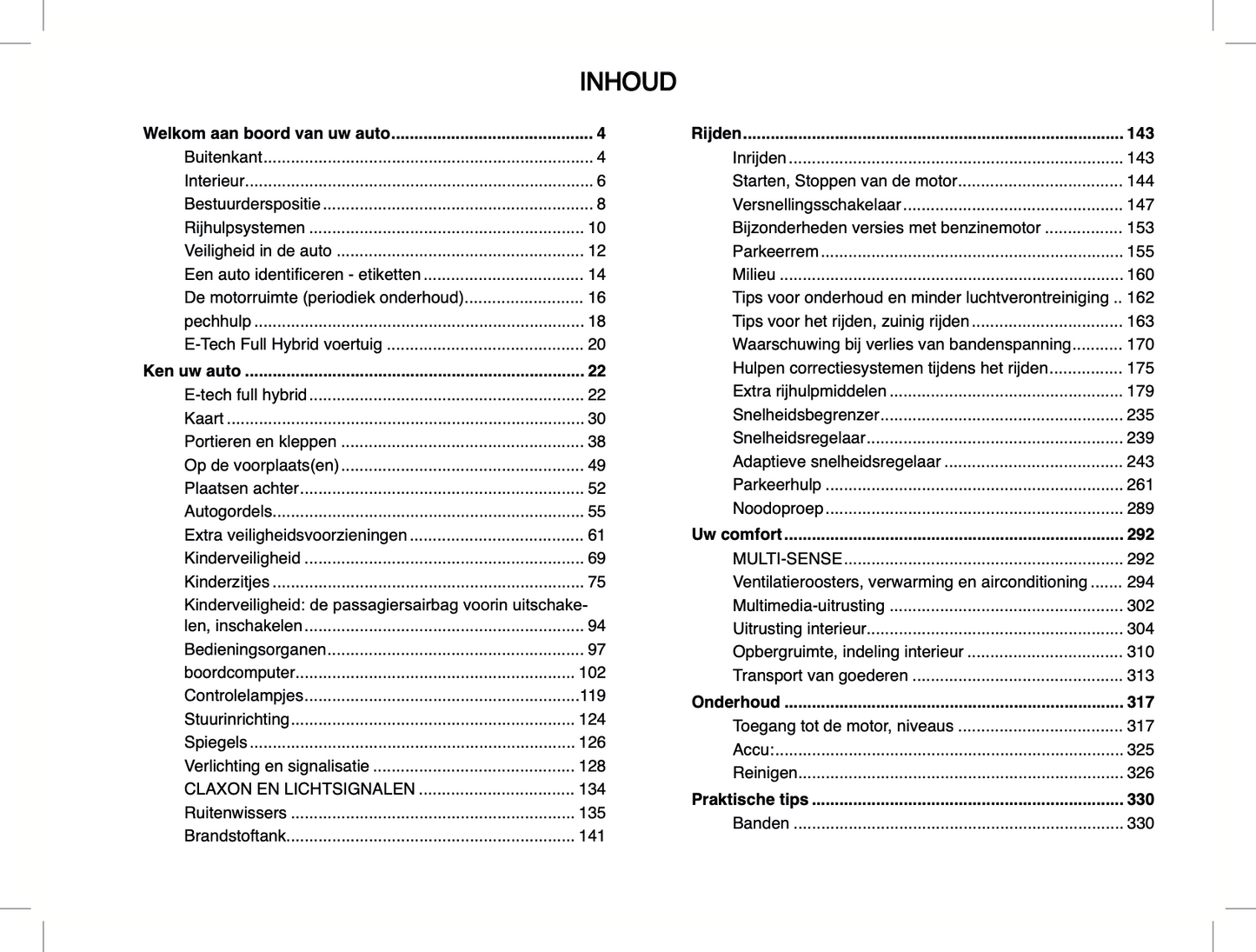 2024-2025 Renault Symbioz Owner's Manual | Dutch