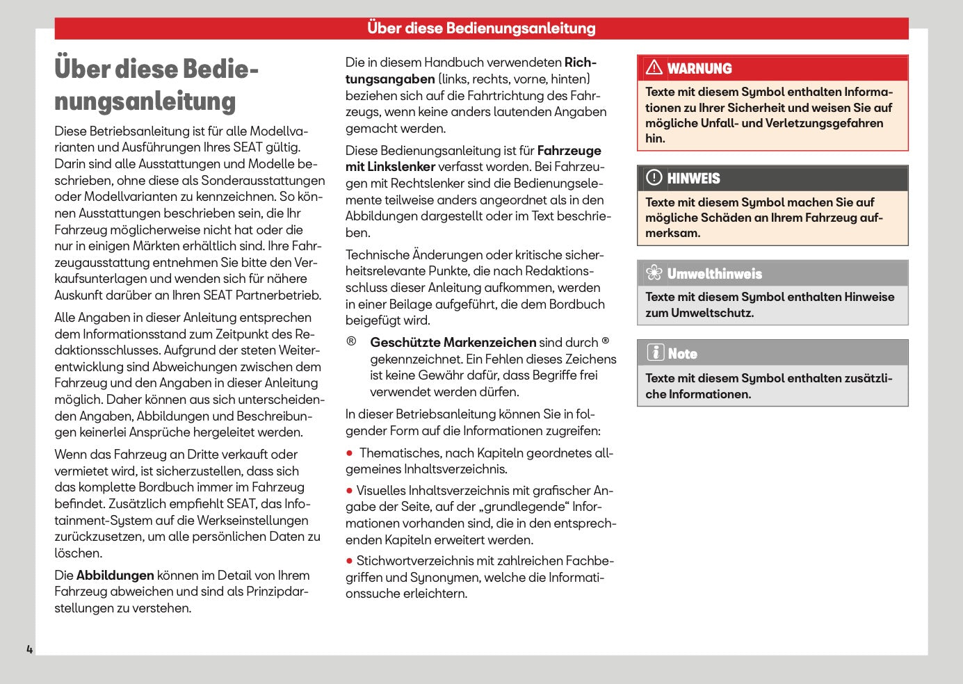 2026 Seat Arona Owner's Manual | German