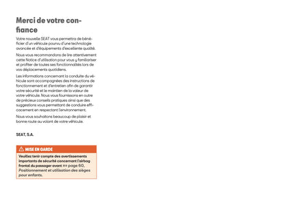 2025 Seat Arona Owner's Manual | French