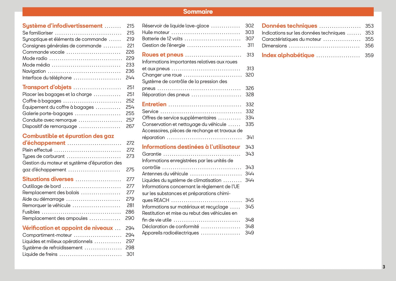 2025 Seat Arona Owner's Manual | French