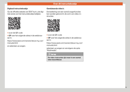2025 Seat Ateca Owner's Manual | Dutch