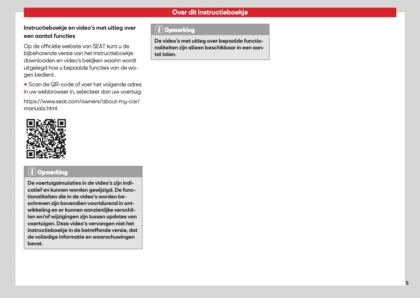 2026 Seat Ateca Owner's Manual | Dutch