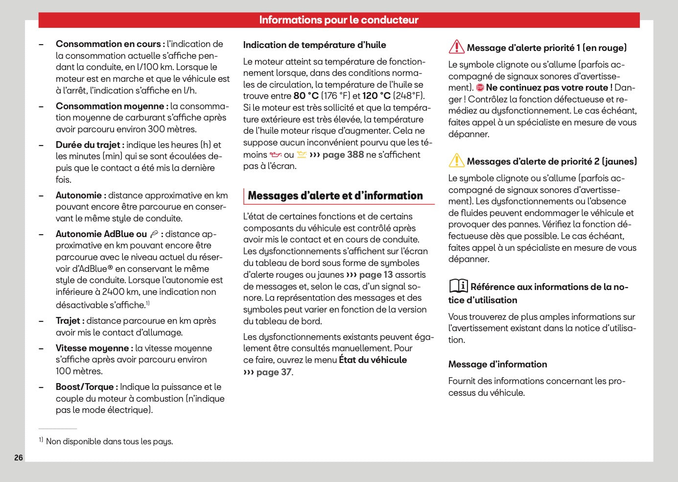 2026 Seat Leon/Leon Sportstourer Owner's Manual | French